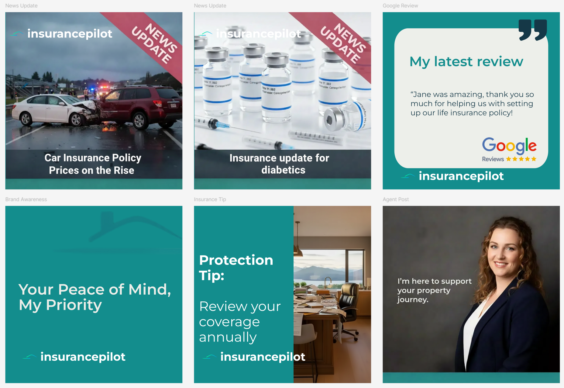 Insurance Pilot Social Media Post Examples